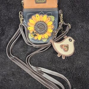 Chala Mini Bag Brown and Yellow Sunflower Design